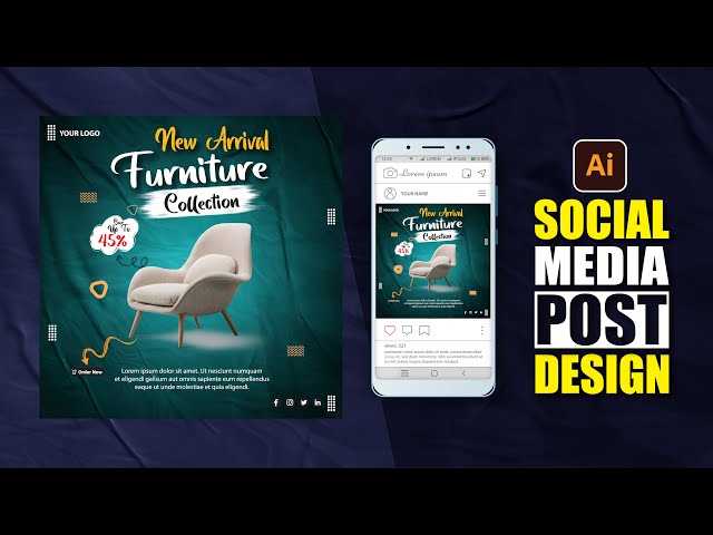 Social Media Post Design in Illustrator | #illustrator #tutorial #socialmedia #posterdesign