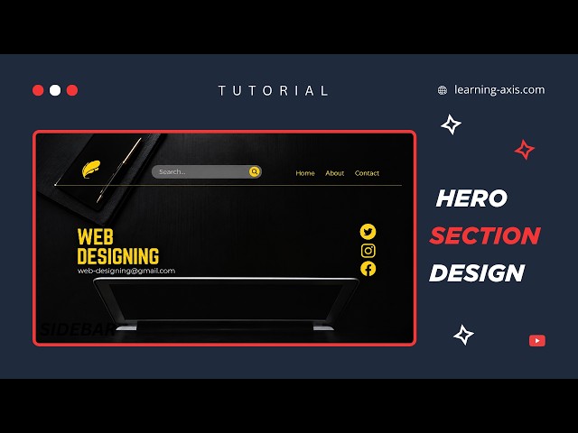 Responsive Hero Section Design | Website Header | HTML, CSS, & JavaScript