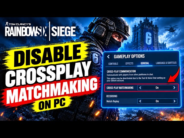 Can You Disable Crossplay Matchmaking in Rainbow Six Siege on PC?