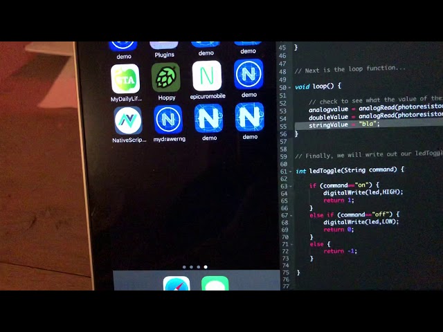 Controlling a Particle.io Photon with NativeScript!