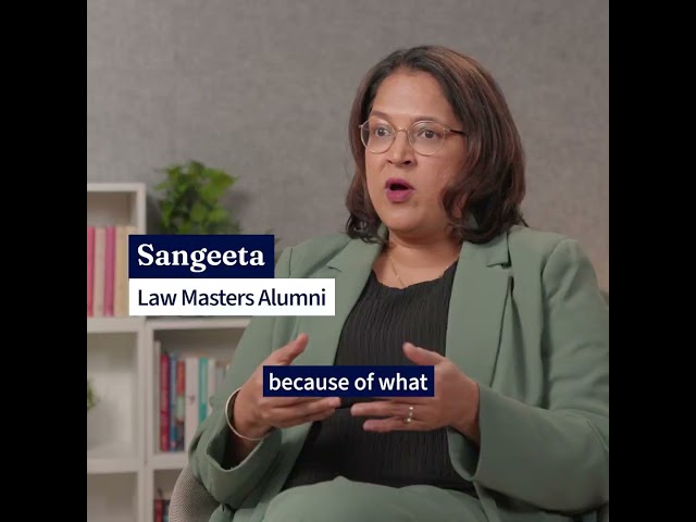 Student voices | Sangeeta: Choosing the Melbourne Law Masters [1x1]
