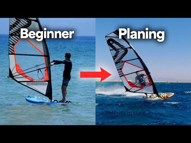 How I learned to Windsurf Gybe - Beginner to Planing