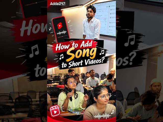 How to add song to Short video | adda247 | #shorts   #videoediting