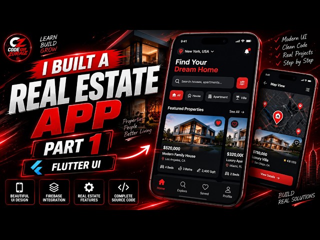 Building A Real Estate App From Scratch Using Flutter | Flutter UI Part 1