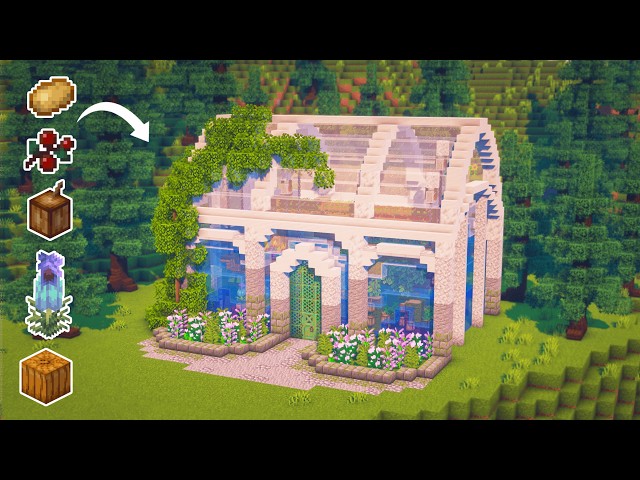 Minecraft | How to build a Glass Garden / Greenhouse