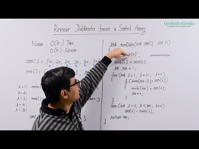 11. Remove Duplicates from Sorted Array | LeetCode 26 | Java Solution & Algorithm