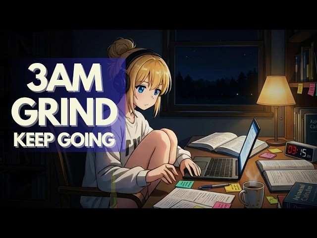 Stay Here, Stay Focused! 3AM Deep Focus Lofi 🌙 Beats for When You're the Only One Awake