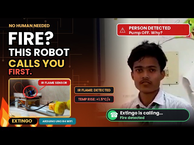 Extingo - Autonomous Fire-Suppression Robot//AI-assisted detection · Real-time suppression #shorts