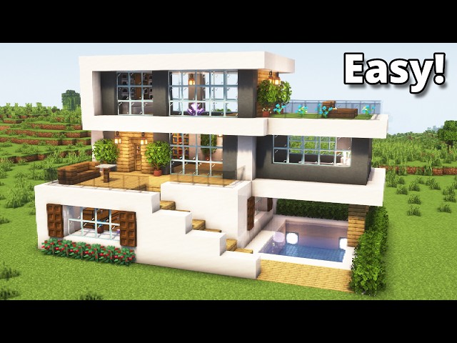 Minecraft: How to Build a Modern House | Tutorial🏠