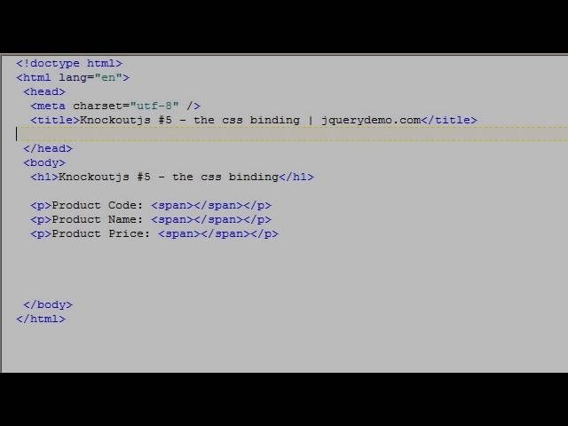 KnockoutJS Tutorial #5 - the css binding