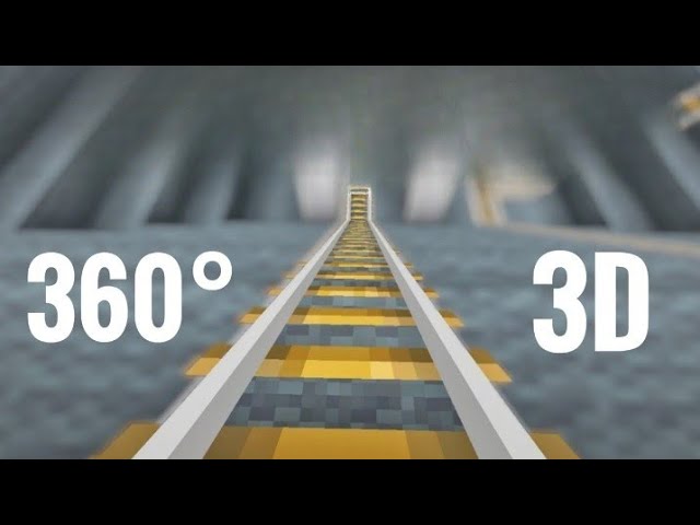 360 3D video Minecraft 360° VR Roller Coaster POV Ride 마인크래프트 롤러 코스터