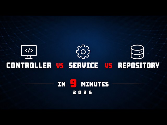 Controller vs Service vs Repository - Full Guide (2026) #backend #backenddevelopment