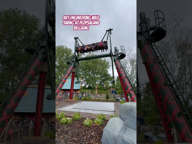 Check out this awesome Wild Swing at Plopsaland Belgium! 🇧🇪🤩 #themepark #wildswing #shorts
