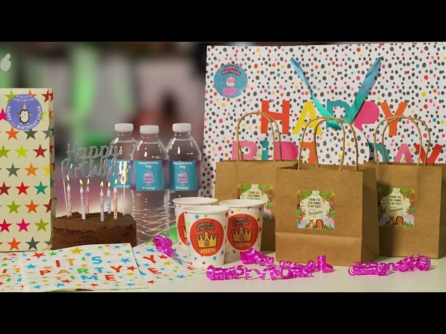 Custom Birthday Stickers from Handy Labels: Make Your Party Pop!