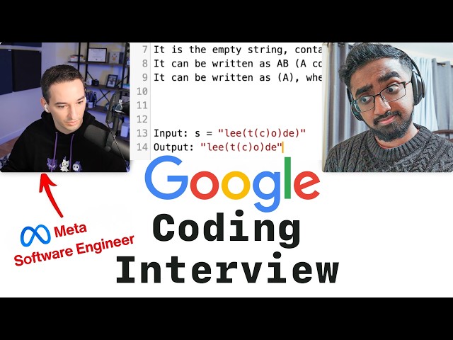Google Coding Interview With a Meta Software Engineer
