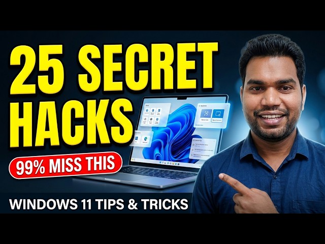 Windows 11 के 25 Hidden Features जो 99% लोग नहीं जानते 😱 | Best Tips & Tricks 2026