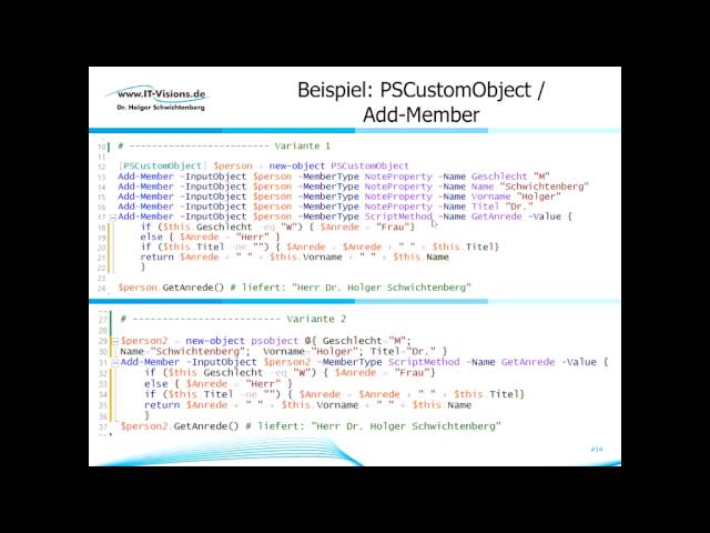 Object-Oriented Programming with PowerShell 5.0 (German) (Holger Schwichtenberg)