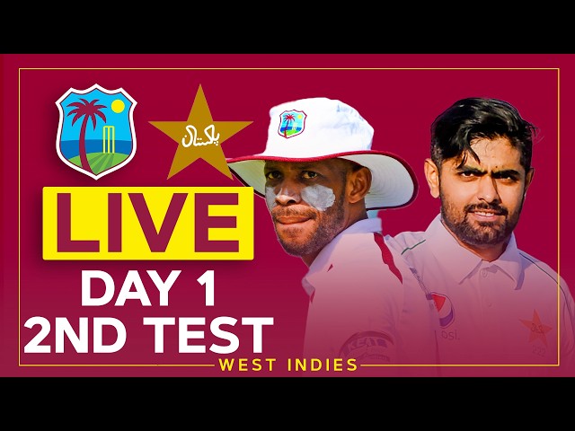🔴 LIVE | West Indies v Pakistan | 2nd Test Day 1