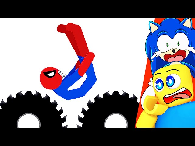 Top 100 SONIC vs SPIDERMAN Obstacle Courses