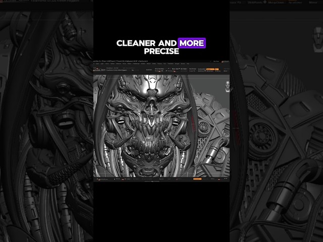 Sculpt HARDSURFACE much easier with this trick #zbrush