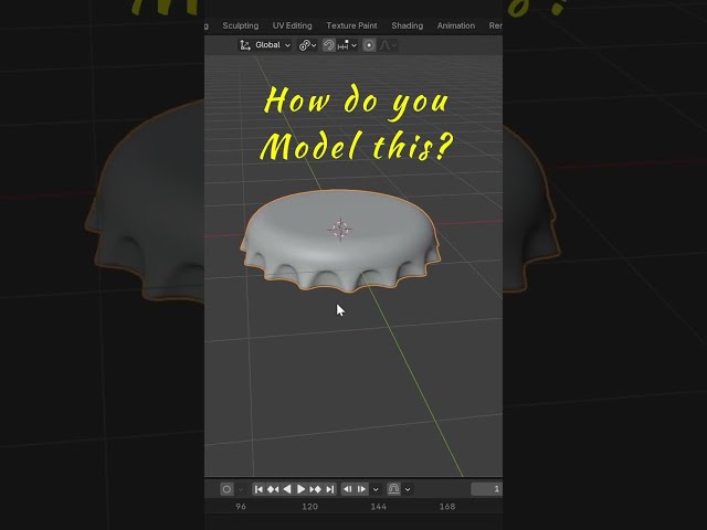 Soda Bottle Cap in Blender #tutorial #blender