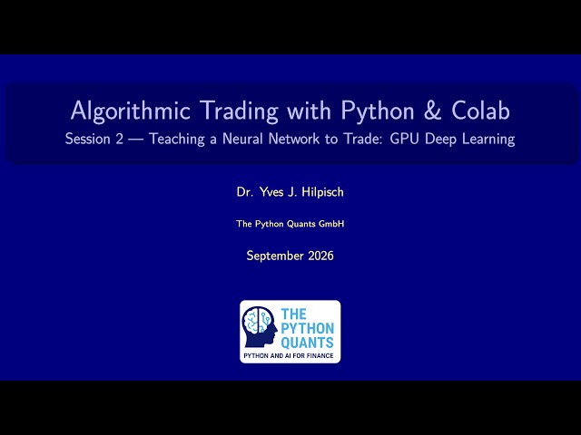 Algorithmic Trading with Python and Google Colab (2)