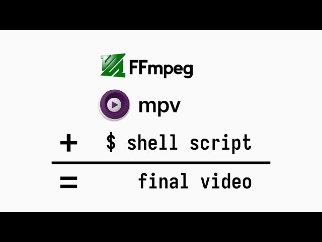 how I record and edit videos with ffmpeg, mpv and shell script