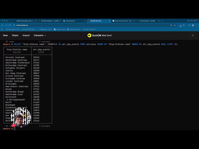 [GHW Data week] WASM: DuckDB in Browser Pt. 1