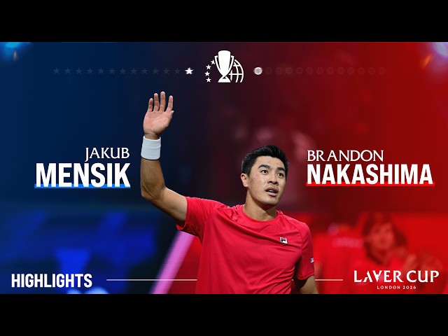 Jakub Mensik v Brandon Nakashima Highlights | Laver Cup 2026 Match 2