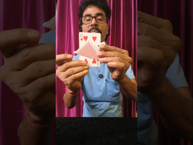 Learn a beautiful magic trick using two playing cards. #shorts #magic #tutorial