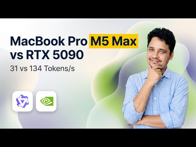 Qwen 3.8 27B on MacBook Pro M5 Max vs RTX 5090: 31 vs 134 Tokens/s
