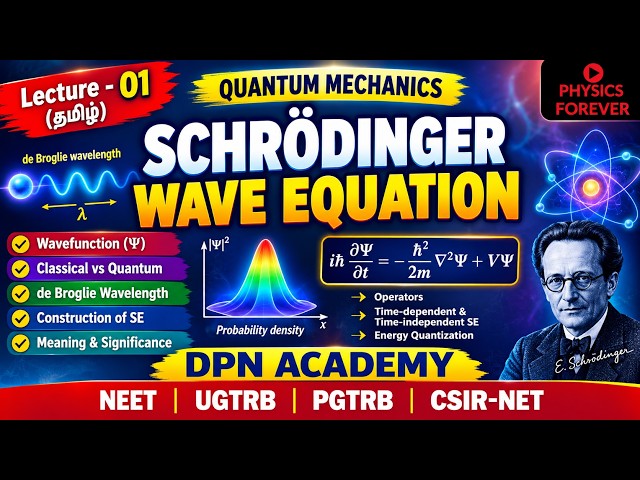 Schrodinger Equation I Wave function I Story Telling I Concept I PGTRB PHYSICS I NEET I TAMIL I QM