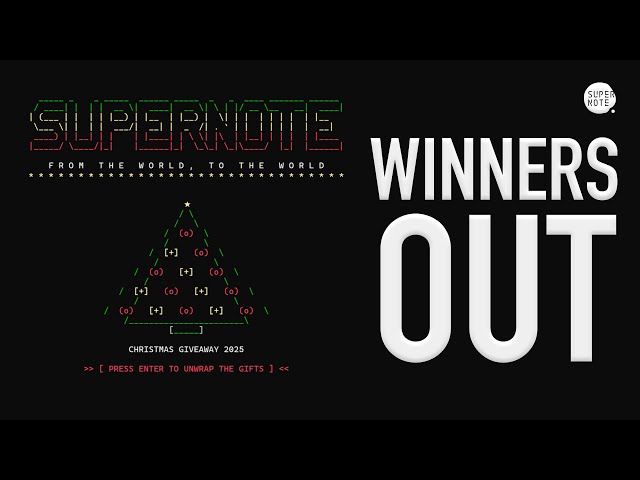 Let's draw the winners for the 2025 Christmas Giveaway | Supernote