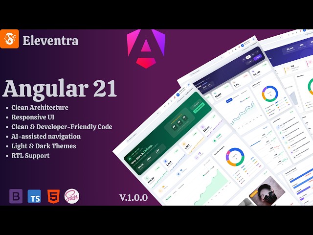 Eleventra Angular 21 Admin Dashboard Template | part1