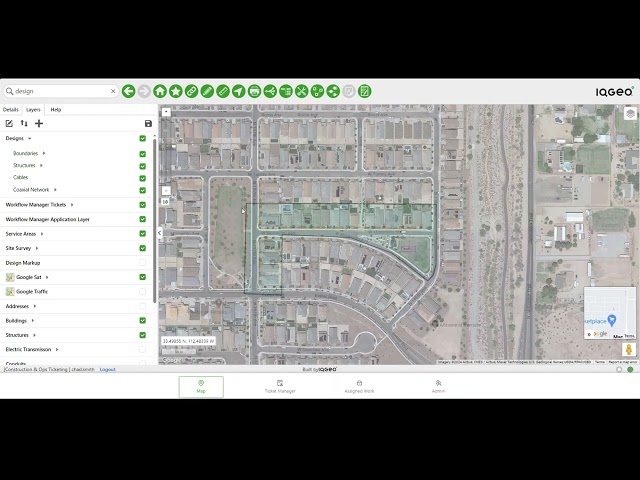 IQGeo Workflow Manager - Create a fiber network construction project