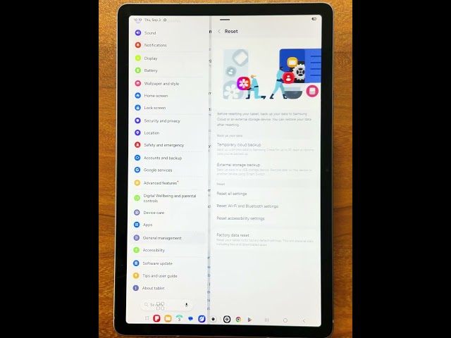 Reset Network Settings on Galaxy Tab S10 Lite