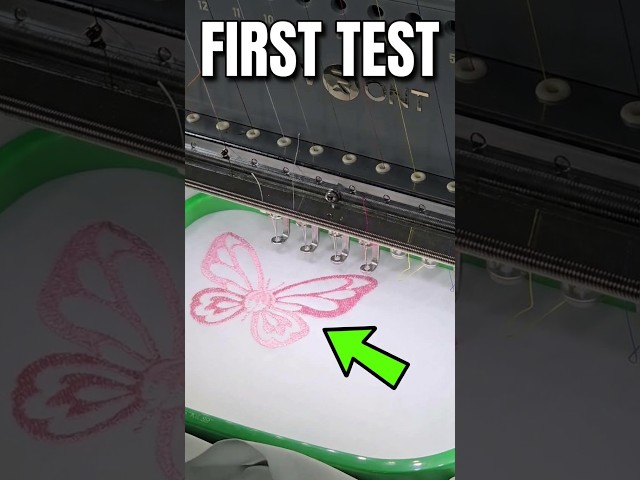 New HTVRONT E15 Machine - First Embroidery Attempt #embroidery #htvrontembroidery #delonda