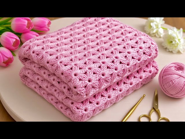 A Blanket in 1 Day! You've Never Seen Such an Easy Crochet Pattern! Perfect for Beginners