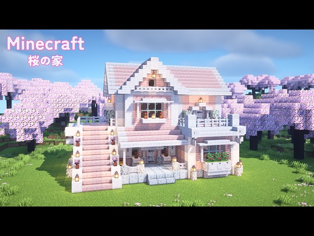 Minecraft: How to Build a Pale Oak and Cherry House  Tutorial