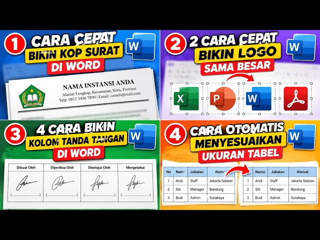 Quickly create letterheads with automatic perfectly-fit logos and 4 ways to create signature colu...