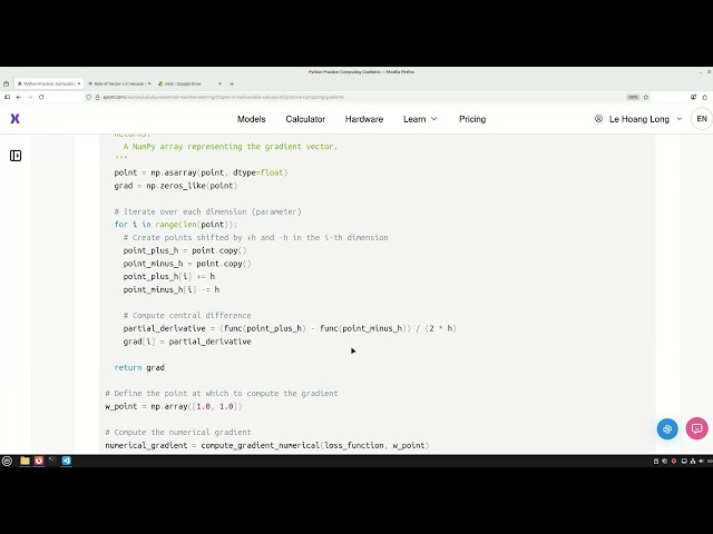 Hands on Practical  Computing Gradients with NumPy , Calculus Essentials for Machine Learning