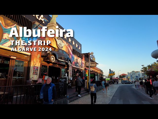 🇵🇹 Unveiling Albufeira's Popular Strip Street in May 2024 - 4K