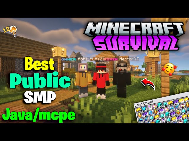 👻 New Best Public Survival SMP Server For Minecraft 🔥 | Java + PE | 24/7 Online | Free To Join 😱