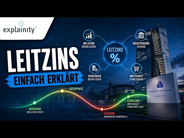 Key interest rate simply explained (explainity® explanatory video)