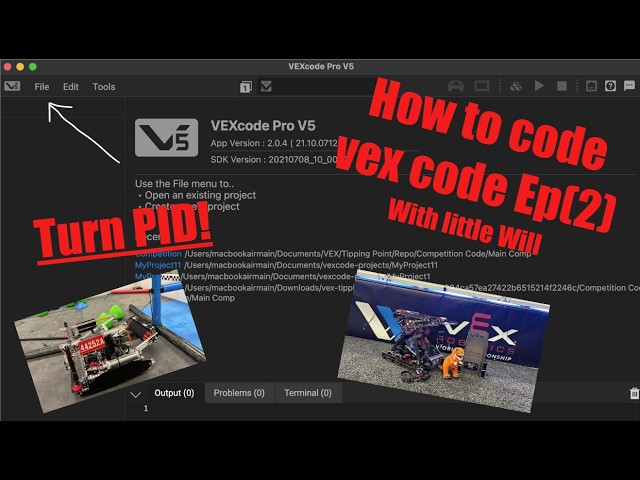 Little Will How To Vex Code Pro Ep 2. (turn PID with inertial sensor, 1 button piston toggle)
