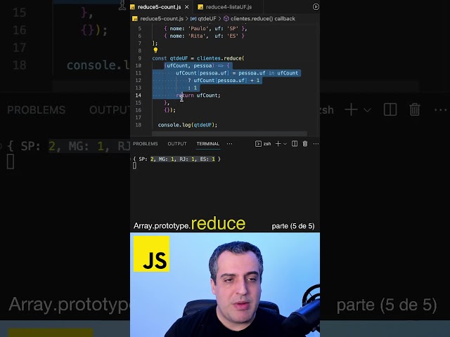 Reduce - JAVASCRIPT(parte 5 de 5) #shorts