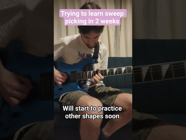 Day 4 of Trying to Learn Sweep Picking #shorts