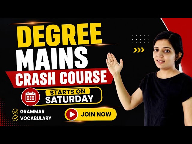 Degree mains English crash course ||sruthys learning square||