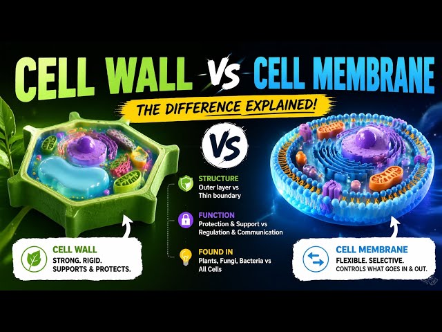 Important questions on cell wall and cell membrane