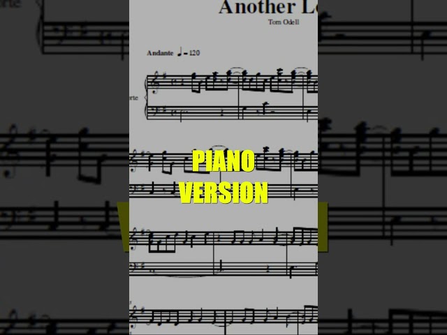 Another Love - Piano Version (Sheet Music)